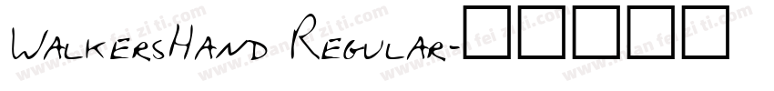 WalkersHand Regular字体转换